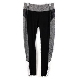 Women's Tangerine Activewear Leggings, Mesh, Gray, White, Black, Size Small